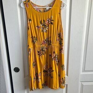Old Navy Yellow Floral Dress